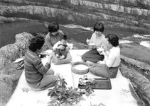 御所たらいうどん③親子でたらいうどん