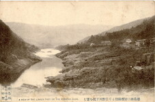 徳島県三好郡猫坊より吉野川下流を望む