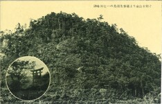 津之峰神社一の鳥居及参道より全山を仰ぐ