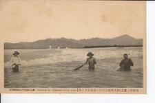 阿波十二景之内【名西郡芳の川ノ激流第十ノ堰】