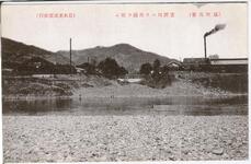 （脇町風景）吉野川より南橋を望む